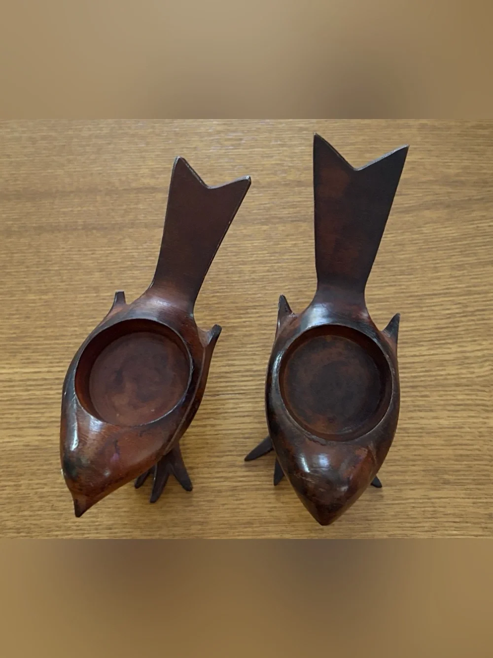 Metal Cast Iron MCM Bird Tealight Candle Holder Rustic Farmhouse Shelf Decor